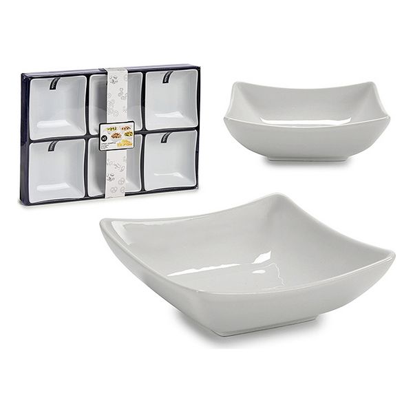 Plate set Porcelain (12 x 12 x 3,5 cm) (6 pcs) - plate