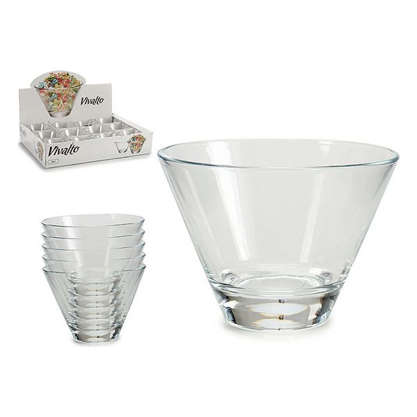 Mixing Bowl Vivalto Glass (10,5 x 7 x 10,5 cm) (21,5 cl) - mixing