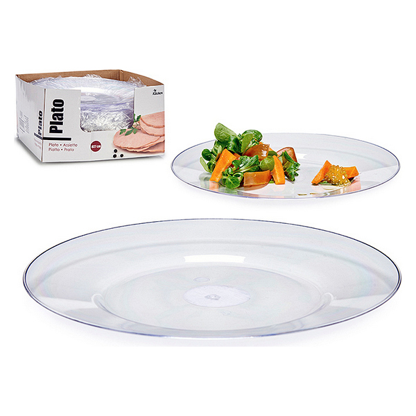 Flat plate Plastic Transparent (27,5 x 2 x 27,5 cm) - flat