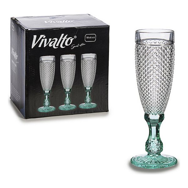 Wineglass Turquoise Crystal Diamond (7 x 20 x 7 cm) - wineglass