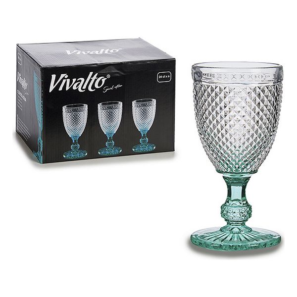 Wineglass Vivalto Turquoise 240 ml (8 x 15 x 8 cm) (1 uds) - wineglass