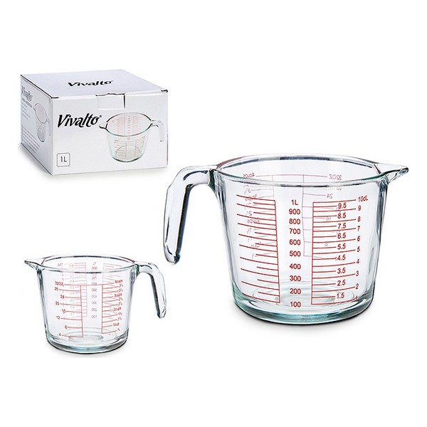 Measuring Jug Transparent Crystal (1000 ml) - measuring