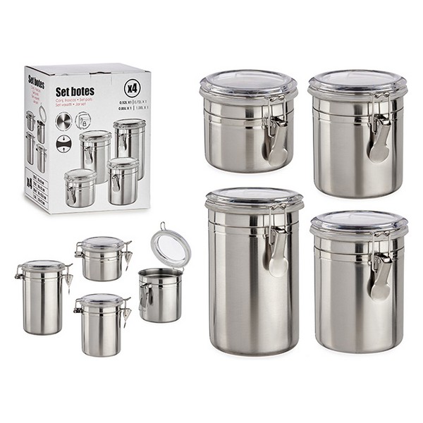 4 Tubs Silver Stainless steel Silver PS - 4