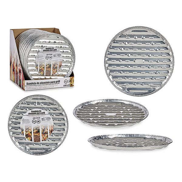 Set of trays Aluminium Grill Circular (4 pcs) (Ø 32 x 2,5 cm) - set