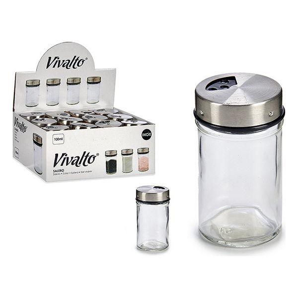 Salt Shaker with Lid Transparent (100 ml) (1 pcs) - salt