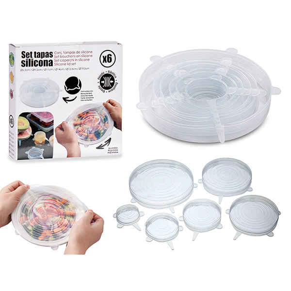 Set Covers Silicone (6 Pieces) (3 x 19 x 19 cm) - set