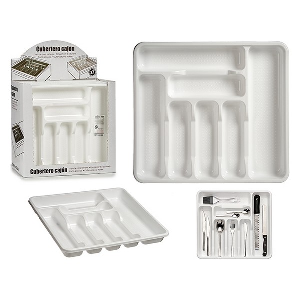 Draining Rack for Kitchen Sink White Plastic (39 x 4,5 x 42,5 cm) - draining