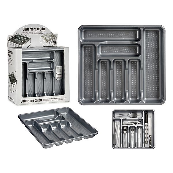 Cutlery Organiser Metal Plastic (39 x 4,5 x 42,5 cm) - cutlery