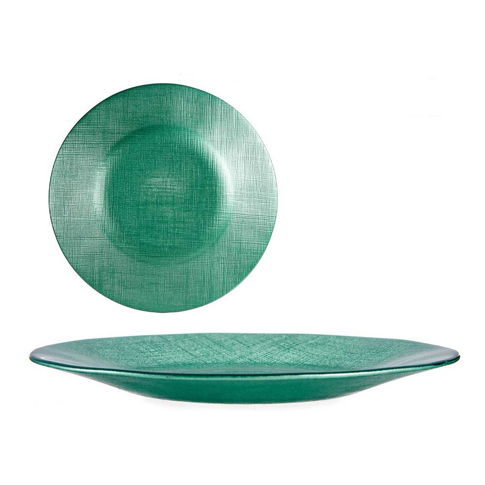 Flat plate Vivalto Green Crystal (21 x 2 x 21 cm) - flat