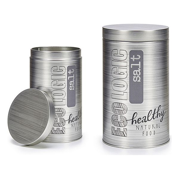 Tin Salt Tin (10,8 x 18,2 x 10,8 cm) - tin