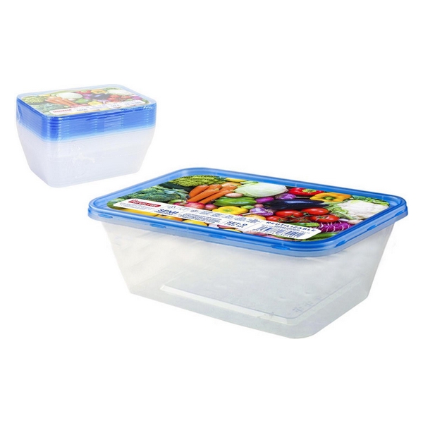 Set of lunch boxes Privilege Rectangular 750 ml (9 pcs) - set