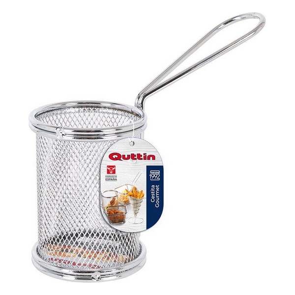 Basket for Presenting Aperitifs Quttin Circular Stainless steel (ø 7 x 9 cm) - basket