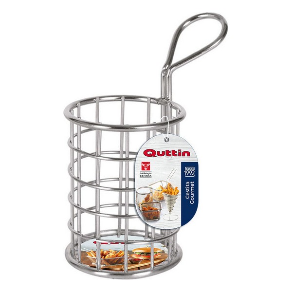 Basket for Presenting Aperitifs Quttin Circular Stainless steel (ø 7 x 9 cm) - basket