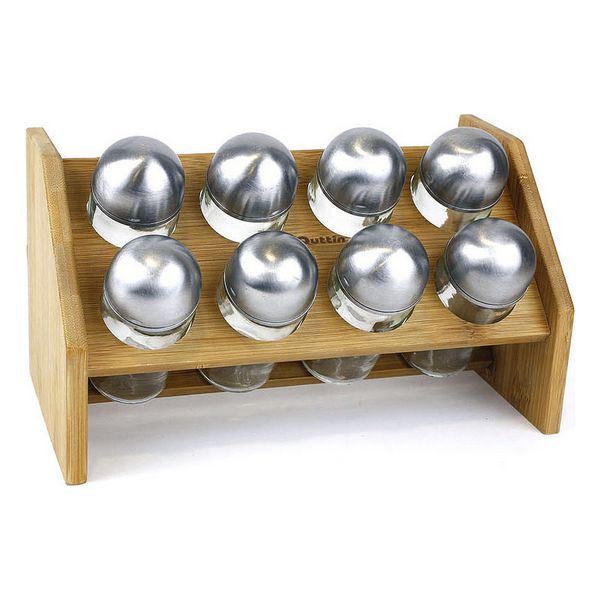 Bamboo Spice Rack Quttin (8 pcs) (25 x 14,5 x 14,5 cm) - bamboo