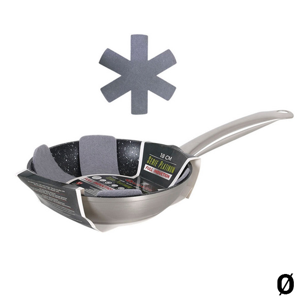 Non-stick frying pan Quttin Toughened aluminium Silver - non