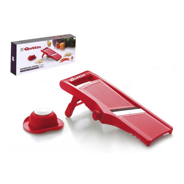 3-in-1 Mandolin Grater Quttin Red (31,5 x 13,2 x 4 cm) - 3