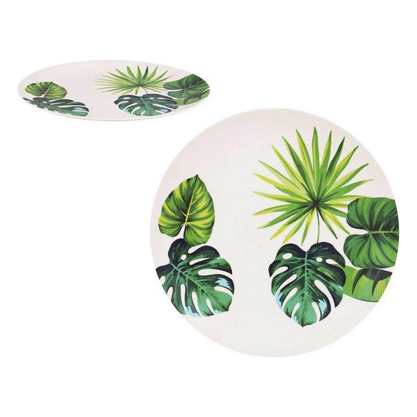 Plate Privilege Bamboo White Green - plate