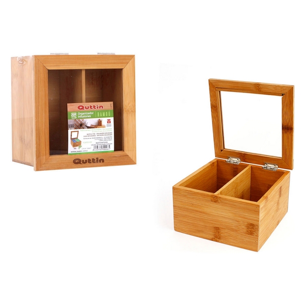 Box for Infusions Quttin Bamboo (15,5 x 15,5 x 9 cm) - box