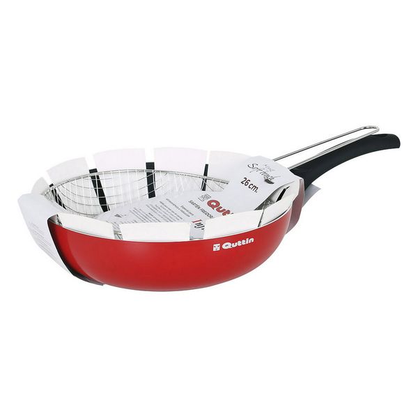Frying pan with basket Quttin Infinity Red (ø 26 cm) - frying