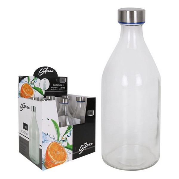 Bottle Glass Threaded cover 1L - bottle