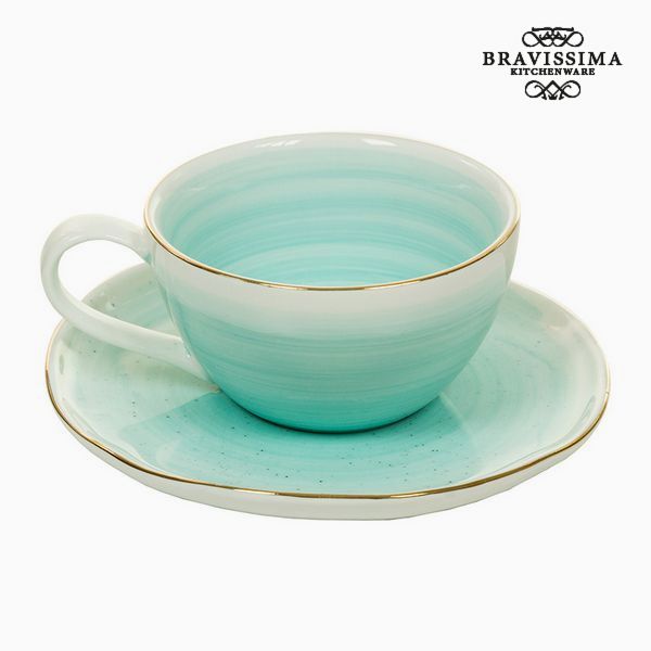 Cup with Plate - Queen Kitchen Collection Porcelain - cup