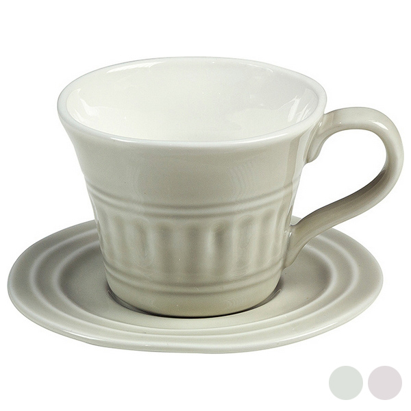 Cup with Plate Porcelain (15 X 10 x 12 cm) - cup