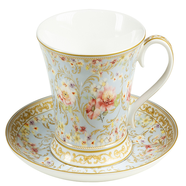 Cup with Plate Bone China Porcelain - cup