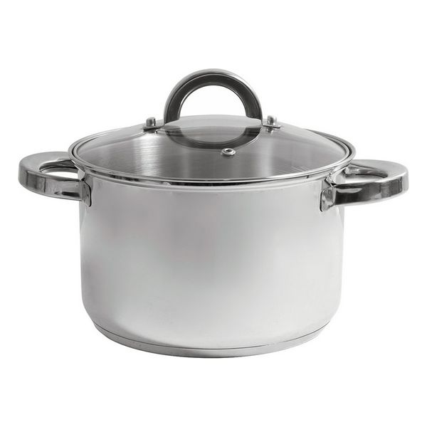 Pot with Glass Lid Quttin Stainless steel - pot