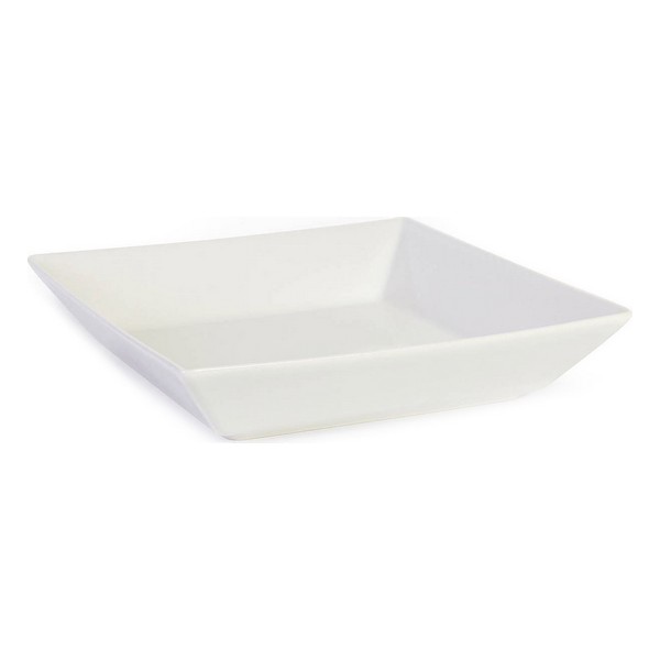 Salad Bowl La Mediterránea Elite White Ceramic (21 x 21 x 4,5 cm)