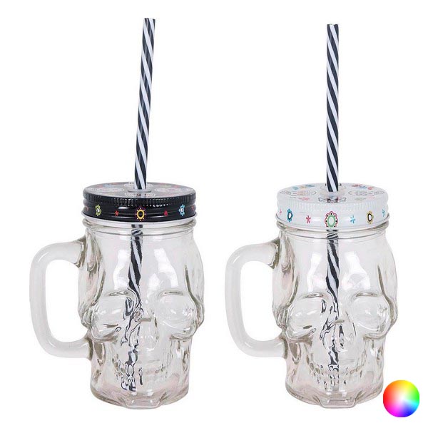 Cup with lid Skull Straw (350 cc) - cup