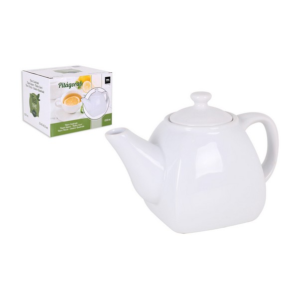 Teapot La Mediterránea Pitágoras Porcelain White - teapot