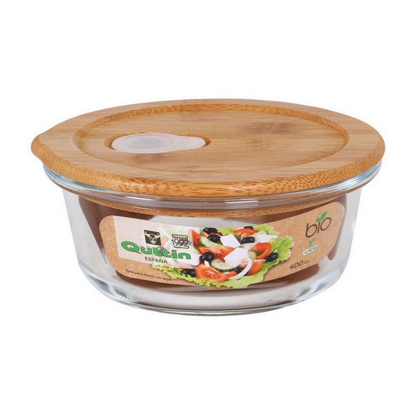 Round Lunch Box with Lid Quttin Crystal Bamboo - round