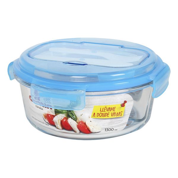 Lunchbox with Cutlery Comparment Quttin 1300 cc (ø 21 x 9,5 cm) - lunchbox