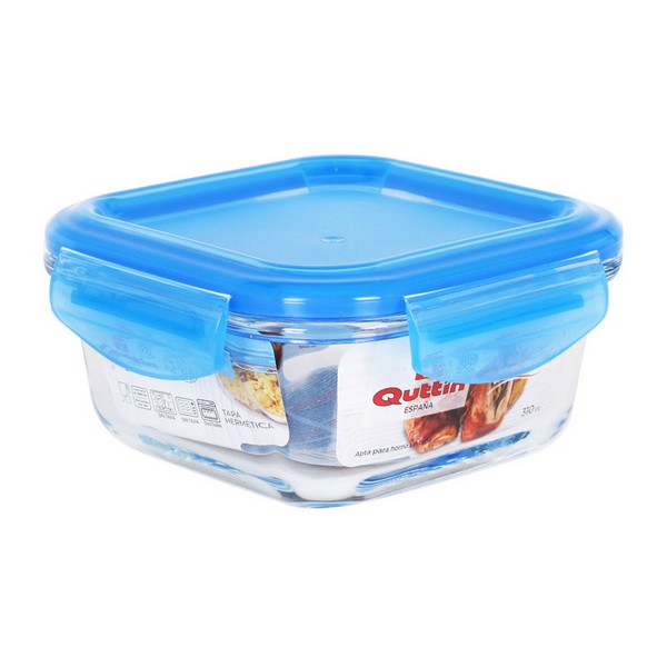 Hermetic Lunch Box Quttin Squared Crystal Blue - hermetic