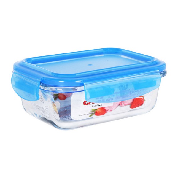 Hermetic Lunch Box Quttin Rectangular Crystal Blue - hermetic