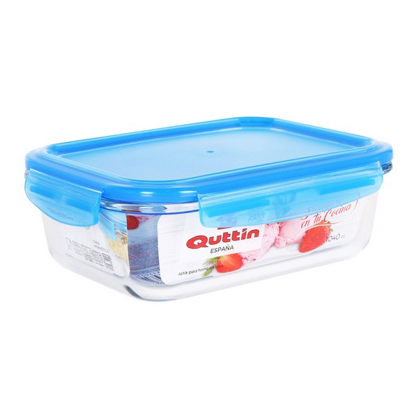 Hermetic Lunch Box Quttin Rectangular Crystal Blue - hermetic