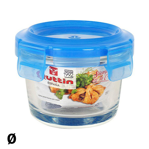 Hermetic Lunch Box Quttin Circular Crystal Blue - hermetic