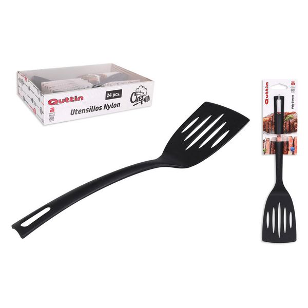 Kitchen Spatula Quttin Black Nylon (30 x 7 cm) - kitchen