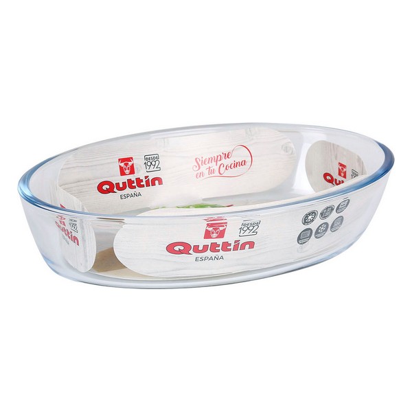 Serving Platter Quttin Glass Oval (700 cc) - serving