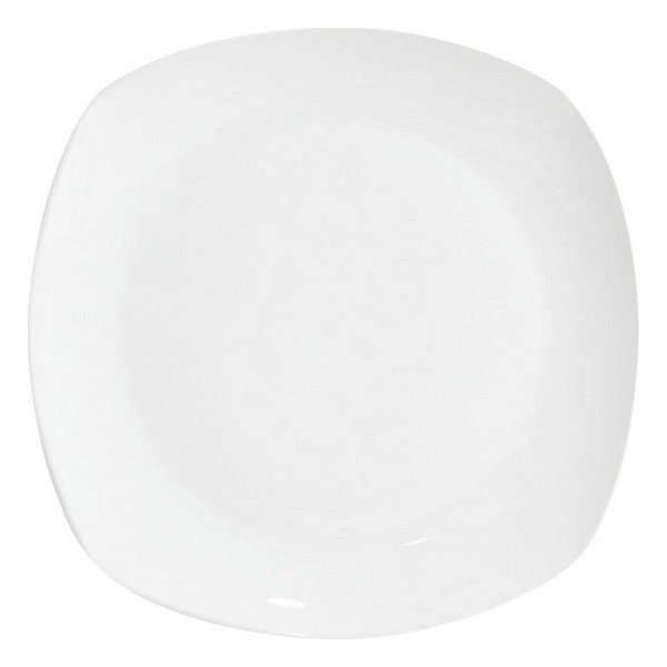 Plate set La Mediterránea Connor Porcelain White (4 Pieces) (25,5 x 25,5 x 2,5 cm) - plate