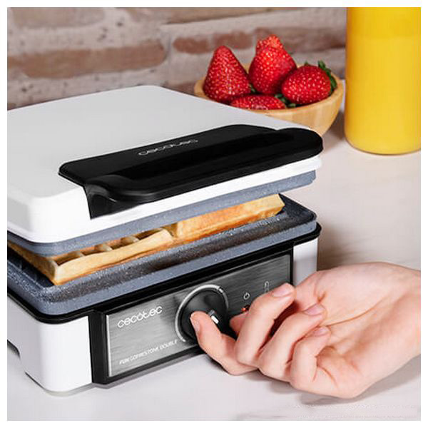 Waffle Maker Cecotec Gofrestone Double 1200W - waffle