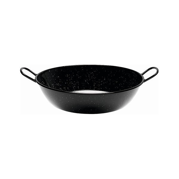 Deep Pan with Handles San Ignacio Black Enamelled Steel (Ø 32 cm) - deep