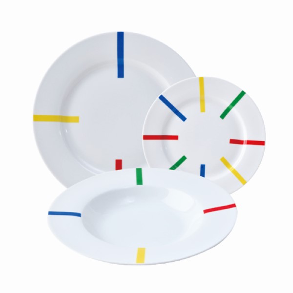 Tableware Benetton Po Multicolour Porcelain (18 pcs) - tableware