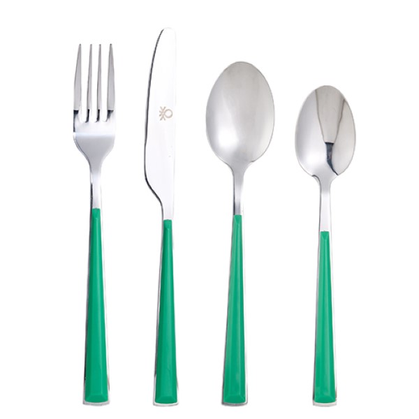 Cutlery Benetton Rainbow Green Stainless steel (24 pcs) - cutlery