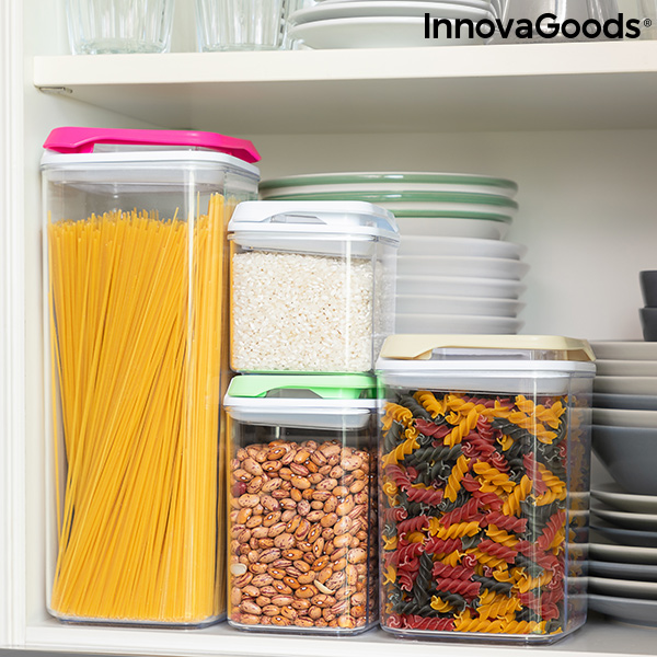 Set of Stackable Hermetically-sealed Kitchen Containers Pilocks InnovaGoods 4 Pieces - set