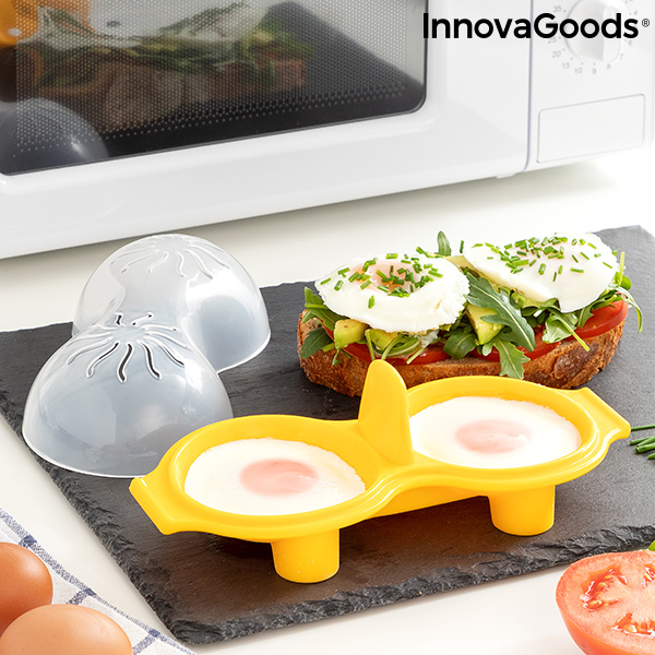 Silicone double egg cooker Oovi InnovaGoods - silicone