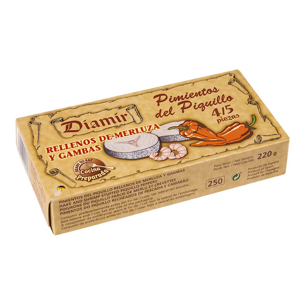 Piquillo Peppers Diamir Hake and Prawns (220 g)