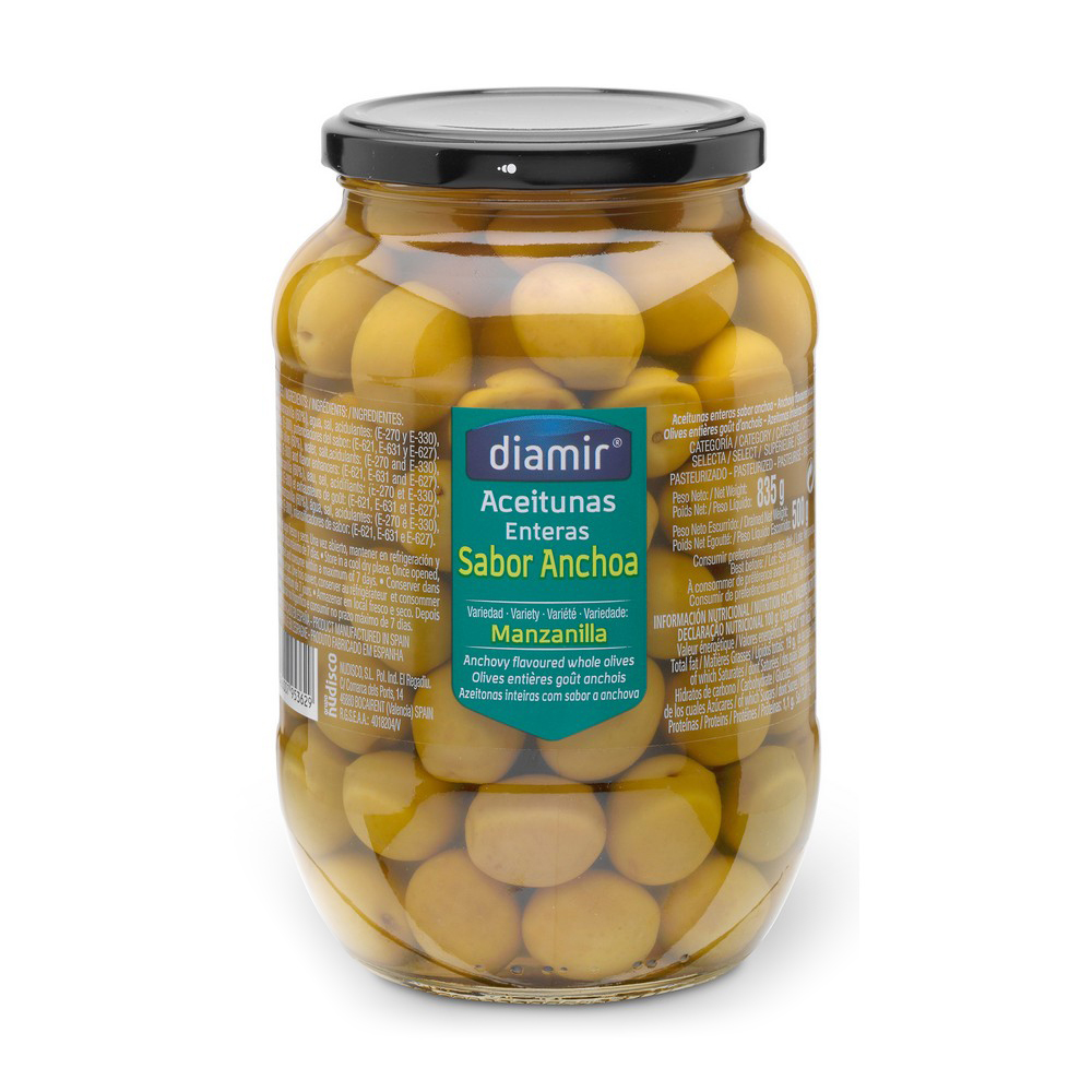 Olives Diamir Manzanilla Anchovies (850 ml) - olives