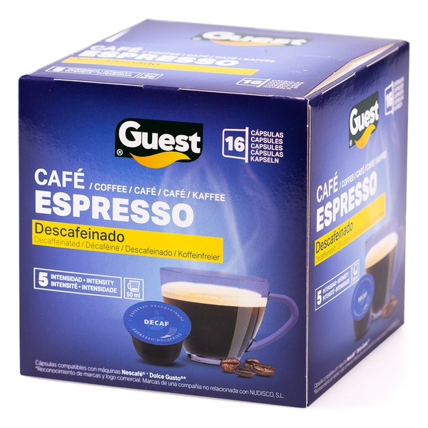 Coffee Capsules Espresso Guest Decaffeinated (16 uds) - coffee