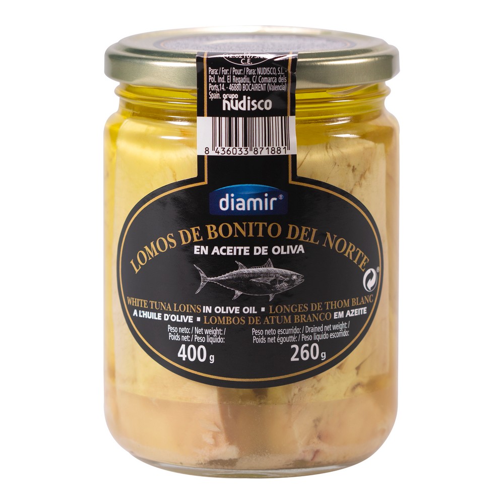 White Northern Tuna Loin Diamir Olive Oil (400 g)